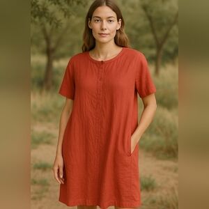 Two Danes,Red Short Sleeve Dress, Size L